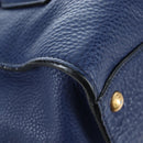 PRADA Ready lock Hand Bag Taurillon Clemence Leather 2way Blue Auth am12570V-21