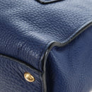 PRADA Ready lock Hand Bag Taurillon Clemence Leather 2way Blue Auth am12570V-22