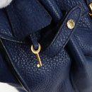 PRADA Ready lock Hand Bag Taurillon Clemence Leather 2way Blue Auth am12570V-8