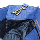 PRADA Ready lock Hand Bag Taurillon Clemence Leather 2way Blue Auth am12570V-26