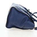 PRADA Ready lock Hand Bag Taurillon Clemence Leather 2way Blue Auth am12570V-4