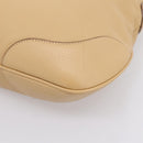 PRADA Shoulder Bag Leather Beige Silver BR3373 Auth am12571V-10