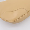 PRADA Shoulder Bag Leather Beige Silver BR3373 Auth am12571V-11