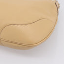 PRADA Shoulder Bag Leather Beige Silver BR3373 Auth am12571V-12