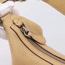 PRADA Shoulder Bag Leather Beige Silver BR3373 Auth am12571V-15