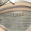 PRADA Shoulder Bag Leather Beige Silver BR3373 Auth am12571V-16