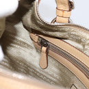PRADA Shoulder Bag Leather Beige Silver BR3373 Auth am12571V-20
