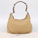 PRADA Shoulder Bag Leather Beige Silver BR3373 Auth am12571V-24