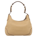 PRADA Shoulder Bag Leather Beige Silver BR3373 Auth am12571V-3