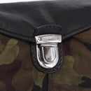 PRADA Shoulder Bag Nylon Leather Khaki Silver BR4549 Auth am12573V-16