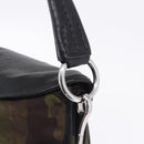 PRADA Shoulder Bag Nylon Leather Khaki Silver BR4549 Auth am12573V-18