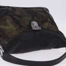 PRADA Shoulder Bag Nylon Leather Khaki Silver BR4549 Auth am12573V-6