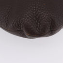 PRADA Shoulder Bag Leather Brown Silver Auth am12574V-16