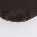 PRADA Shoulder Bag Leather Brown Silver Auth am12574V-18