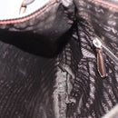PRADA Shoulder Bag Leather Brown Silver Auth am12574V-23