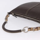 PRADA Shoulder Bag Leather Brown Silver Auth am12574V-7