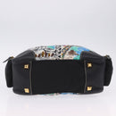 PRADA Venice Tote Bag Nylon Leather Multicolor Gold Auth am12575V-5