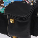 PRADA Venice Tote Bag Nylon Leather Multicolor Gold Auth am12575V-17