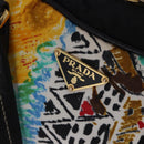 PRADA Venice Tote Bag Nylon Leather Multicolor Gold Auth am12575V-21