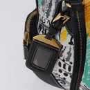 PRADA Venice Tote Bag Nylon Leather Multicolor Gold Auth am12575V-22