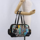 PRADA Venice Tote Bag Nylon Leather Multicolor Gold Auth am12575V-30