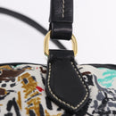 PRADA Venice Tote Bag Nylon Leather Multicolor Gold Auth am12575V-8