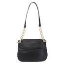 PRADA Chain Shoulder Bag Leather Black Gold Auth am12576V-13