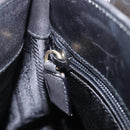 PRADA Chain Shoulder Bag Leather Black Gold Auth am12576V-28