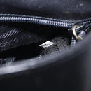 PRADA Chain Shoulder Bag Leather Black Gold Auth am12576V-12