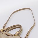 Miu Miu Side Ribbon Hand Bag Leather 2way Beige Gold RN0939 Auth am12577V-10