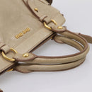 Miu Miu Side Ribbon Hand Bag Leather 2way Beige Gold RN0939 Auth am12577V-7