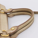 Miu Miu Side Ribbon Hand Bag Leather 2way Beige Gold RN0939 Auth am12577V-8