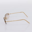 CHANEL CC Rimless Rhinestone Sunglasses metal Brown CC Auth am12579M-5