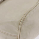 Miu Miu Side Ribbon Hand Bag Leather 2way White Gold Auth am12582V-16