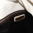 Miu Miu Side Ribbon Hand Bag Leather 2way White Gold Auth am12582V-24