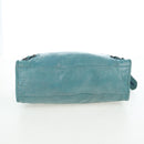 BALENCIAGA The City Hand Bag Leather 2way Light Blue 115748 Auth am12583V-6