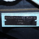 BALENCIAGA The City Hand Bag Leather 2way Light Blue 115748 Auth am12583V-27