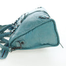 BALENCIAGA The City Hand Bag Leather 2way Light Blue 115748 Auth am12583V-3