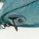 BALENCIAGA The City Hand Bag Leather 2way Light Blue 115748 Auth am12583V-4