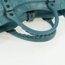 BALENCIAGA The City Hand Bag Leather 2way Light Blue 115748 Auth am12583V-7