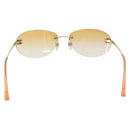 CHANEL CC Rimless Sunglasses metal Orange CC Auth am12585M-2