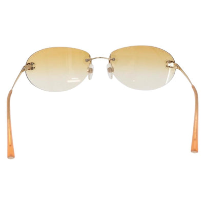 CHANEL CC Rimless Sunglasses metal Orange CC Auth am12585M - 0