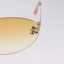 CHANEL CC Rimless Sunglasses metal Orange CC Auth am12585M-5