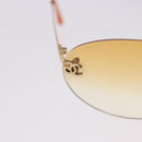 CHANEL CC Rimless Sunglasses metal Orange CC Auth am12585M-6
