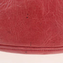 Miu Miu Side Ribbon Hand Bag Leather 2way Pink Gold Auth am12586V-17