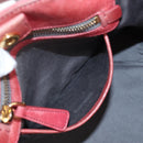 Miu Miu Side Ribbon Hand Bag Leather 2way Pink Gold Auth am12586V-28