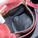 Miu Miu Side Ribbon Hand Bag Leather 2way Pink Gold Auth am12586V-30