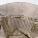 PRADA Tote Bag Taurillon Clemence Leather Gray Gold Auth am12588V-21