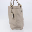PRADA Tote Bag Taurillon Clemence Leather Gray Gold Auth am12588V-3