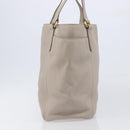 PRADA Tote Bag Taurillon Clemence Leather Gray Gold Auth am12588V-4